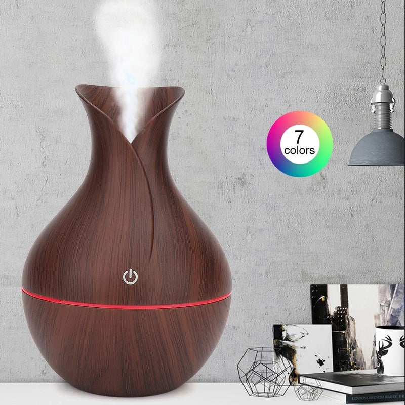 woobles Essential Oil Diffuser Oil Diffusers Air Diffusers Aroma Diffuser Mist Diffuser Diffusers Humidifier Portable Aromatherapy Yoga Office Bedroom Baby Room,Wood Grain[Brown] - Image 3